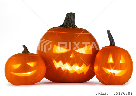 Halloween Pumpkins on white Halloween Pumpkins on white 35186582