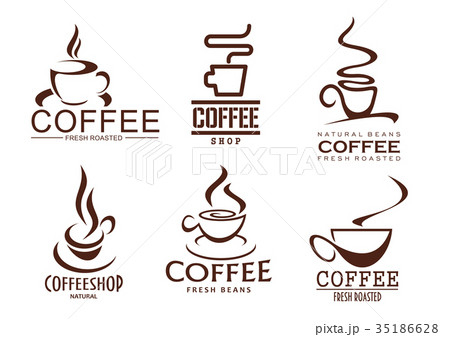 Vector icons set of coffee cups for cafeteria cafe 35186628