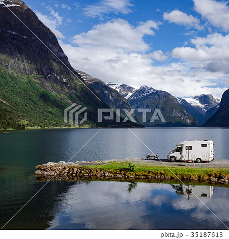 Family vacation travel RV, trip in motorhome 35187613