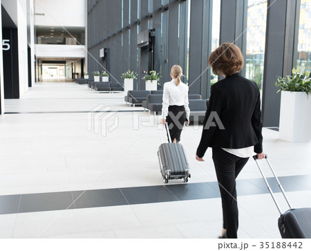 Business people walking in airport 35188442