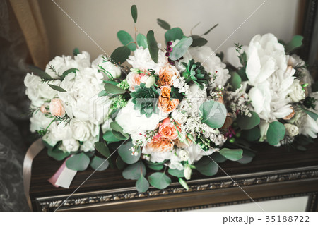 Wonderful luxury wedding bouquet of different Wonderful luxury wedding bouquet of different 35188722