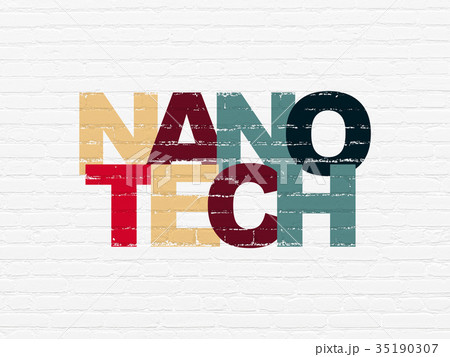 Science concept: Nanotech on wall background 35190307