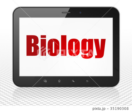 Science concept: Tablet Pc Computer with Biology Science concept: Tablet Pc Computer with Biology 35190308