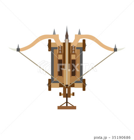 Catapult Icon Medieval Weapon Illustration Vectorのイラスト素材