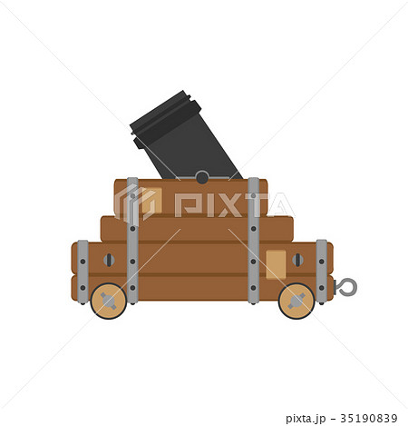 Cannon war civil vector artillery gun icon 35190839