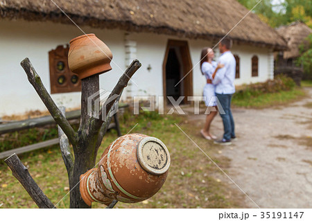 boy with a girl in national Ukrainian clothes 35191147