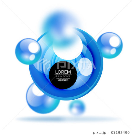 Glass bubble banner template 35192490