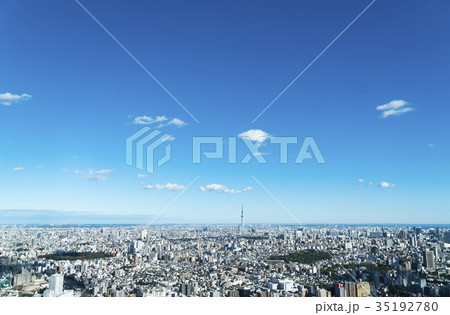 東京風景 東京全景 東京スカイツリーと町並み 東京風景 東京全景 東京スカイツリーと町並み 35192780