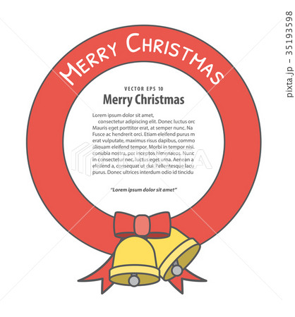 Banner Christmas ribbon and bell vector Banner Christmas ribbon and bell vector 35193598