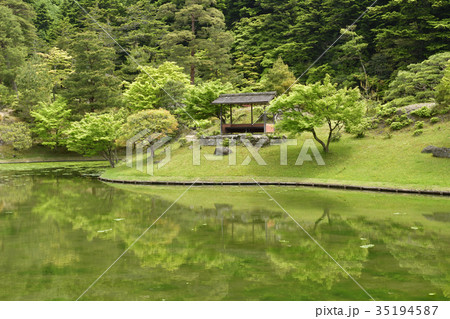 修学院離宮　上離宮　浴龍池 35194587