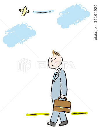 空を見上げるビジネスマン 35194920