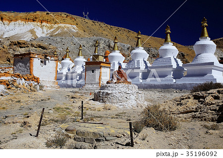 stupa in the ancient Tibetan monastery 35196092