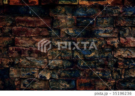 Old brick wall texture on the street Old brick wall texture on the street 35196236