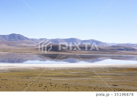 sacred lake in tibet landscape 35196878