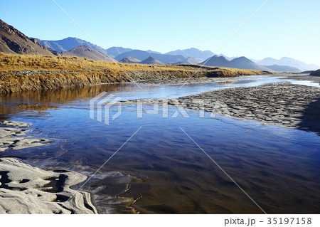 mountain river in tibet 35197158