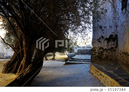 narrow street in the Tibetan city of temples 35197384