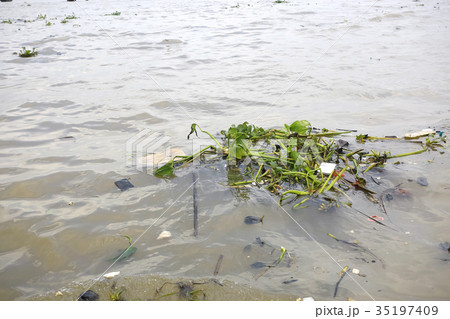 Texture of water in a dirty river Texture of water in a dirty river 35197409