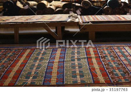texture of the oriental carpet 35197763