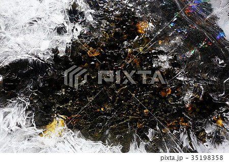 spring melting creek with ice spring melting creek with ice 35198358