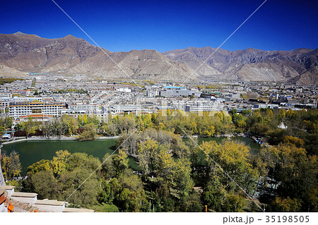 city view in Tibet china 35198505
