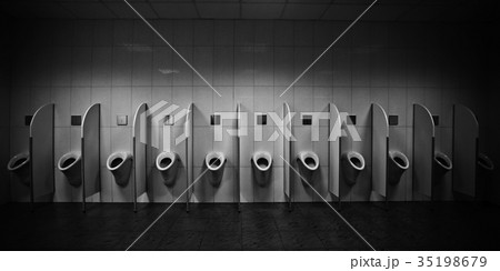 man toilret urinal room empty 35198679