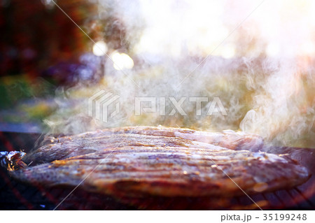Fish on the grill in the street Fish on the grill in the street 35199248