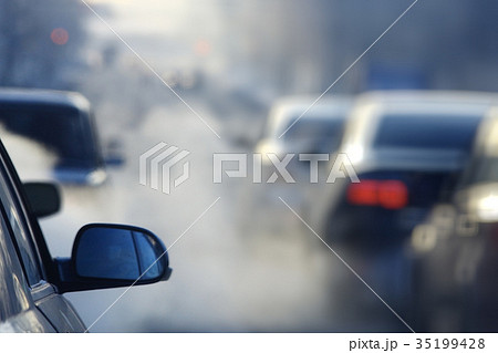 Night traffic in the city traffic jams on the highway 35199428
