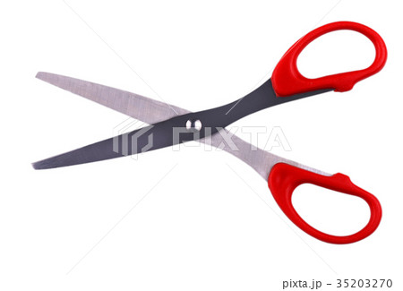 Red Scissors isolated on a white background. Red Scissors isolated on a white background. 35203270