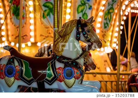 Carousel at fun fair Carousel at fun fair 35203788