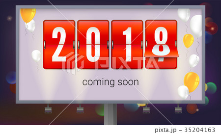 Congratulatory poster, coming soon 2018 new year 35204163