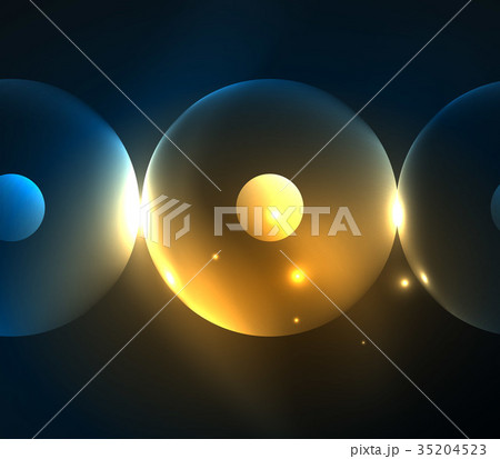 Blurred glowing circles, digital abstract 35204523