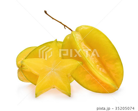 star apple tropical fruit isolated on white  35205074