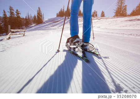 Walking in the snow. Walking in the snow. 35208070