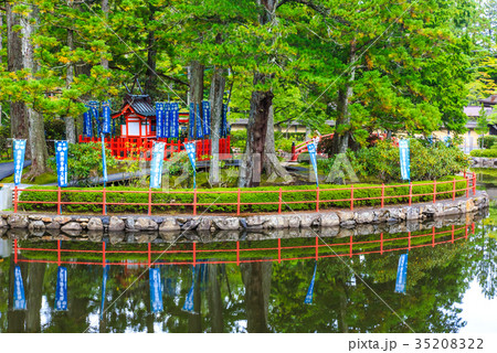 壇上伽藍　蓮池　善女龍王社　高野山　世界遺産 35208322