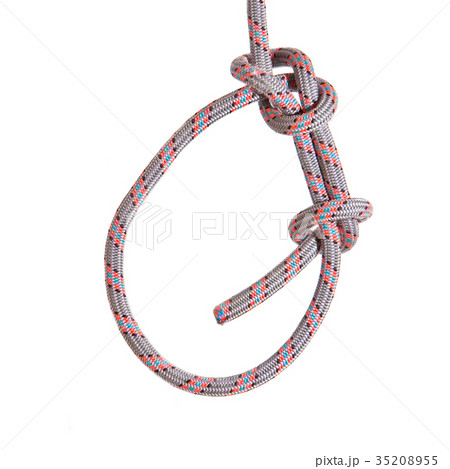 Alpinist knot on the rope 35208955