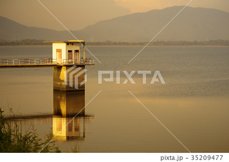 sucurity box in reservoir on sunset time sucurity box in reservoir on sunset time 35209477