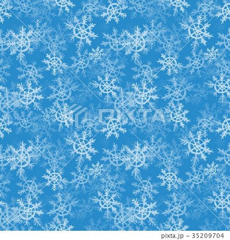 Winter seamless pattern. Watercolor snowflakes 35209704