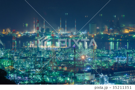 岡山　水島の工場夜景 35211351