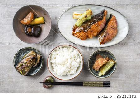 Fish Teriyaki and Rice  35212183