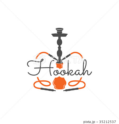 Hookah Relax Label Badge Vintage Shisha Logoのイラスト素材