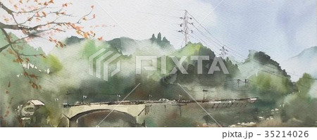 山道の朝靄 35214026