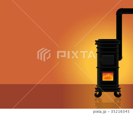 Cosy Warmth Heated Room Cast Iron Stove 35216345