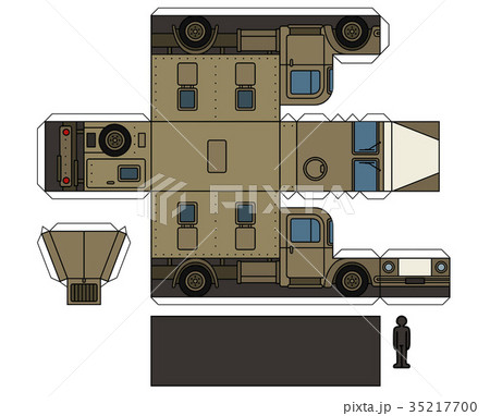 Paper model of an old military truck Paper model of an old military truck 35217700