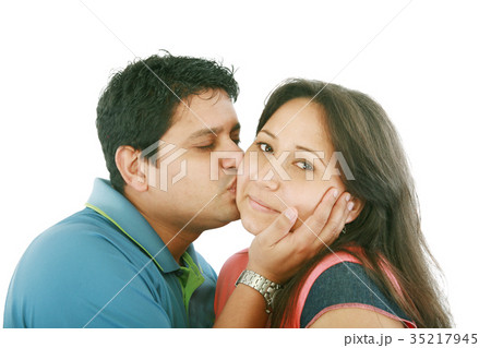 woman looking at camera with man 35217945