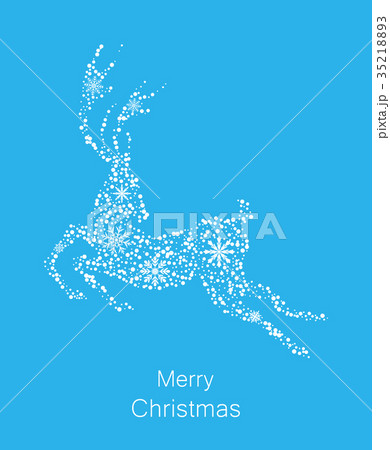 Christmas Deer Made of Snowflakes, Celebration 35218893