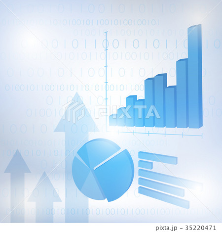 Abstract financial chart with uptrend line graph 35220471