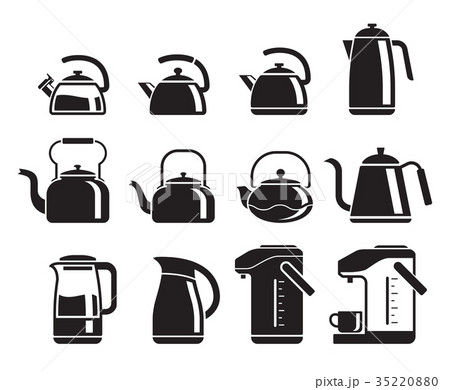Kettle icons set. Vector illustrations. Kettle icons set. Vector illustrations. 35220880