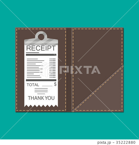 Leather folder for cash, coins and cashier check. 35222880