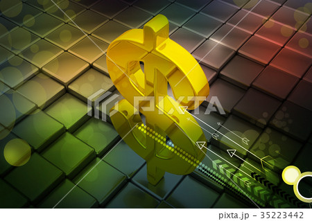 Golden dollar sign Golden dollar sign 35223442