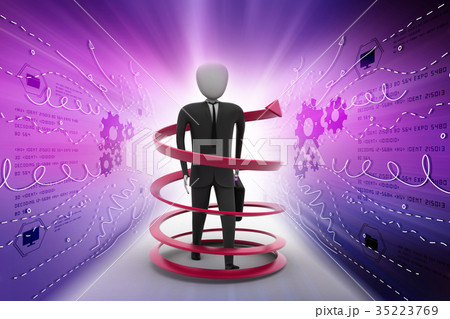 3d man business success concept 3d man business success concept 35223769